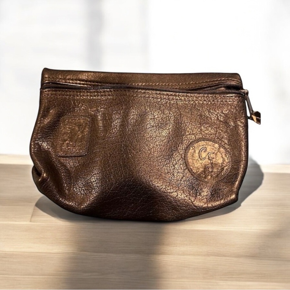 Carlos Falchi Women's Black Leather Clutch